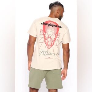 Beige Graphic Tee - Size Large